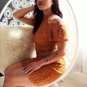 NEW Orange Lace Dress